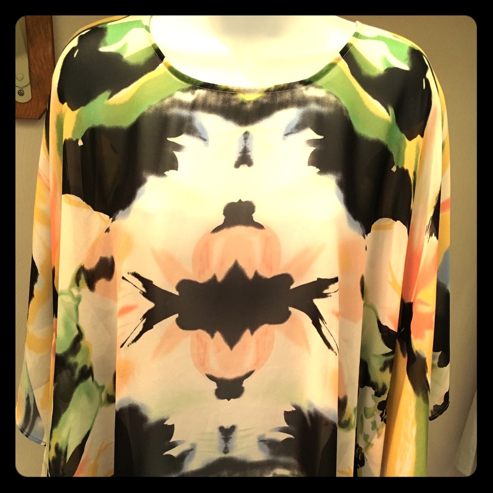 CARMEN MARC VALVO SUMMERY SHEER PONCHO✨